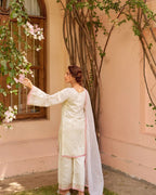 Dewdrop Floral Hand-Embroidered Kurta Set