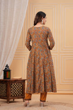 The Autumn Spice Printed Angrakha Suit Set