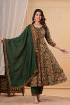 The Forest Blooms Printed Angrakha Suit Set