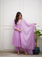 The Blossom Yoke Flared Cotton Suit Set