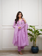 The Blossom Yoke Flared Cotton Suit Set