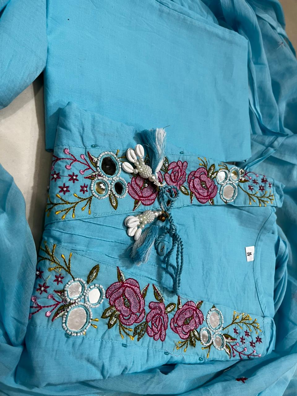 The Blossom Yoke Flared Cotton Suit Set