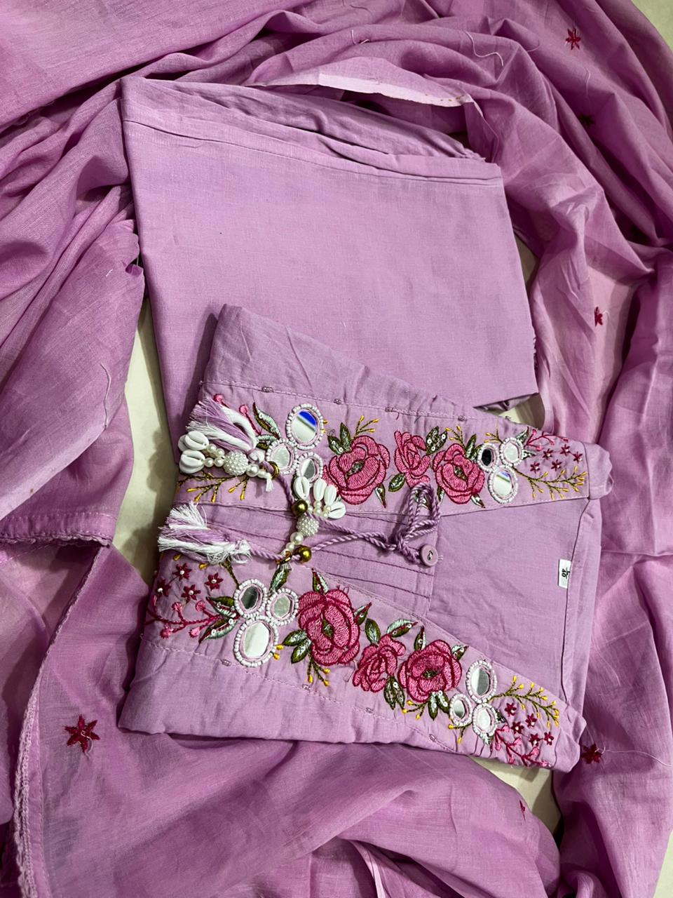 The Blossom Yoke Flared Cotton Suit Set
