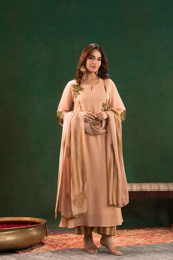 The Artisanal Linen Embroidered Suit Set