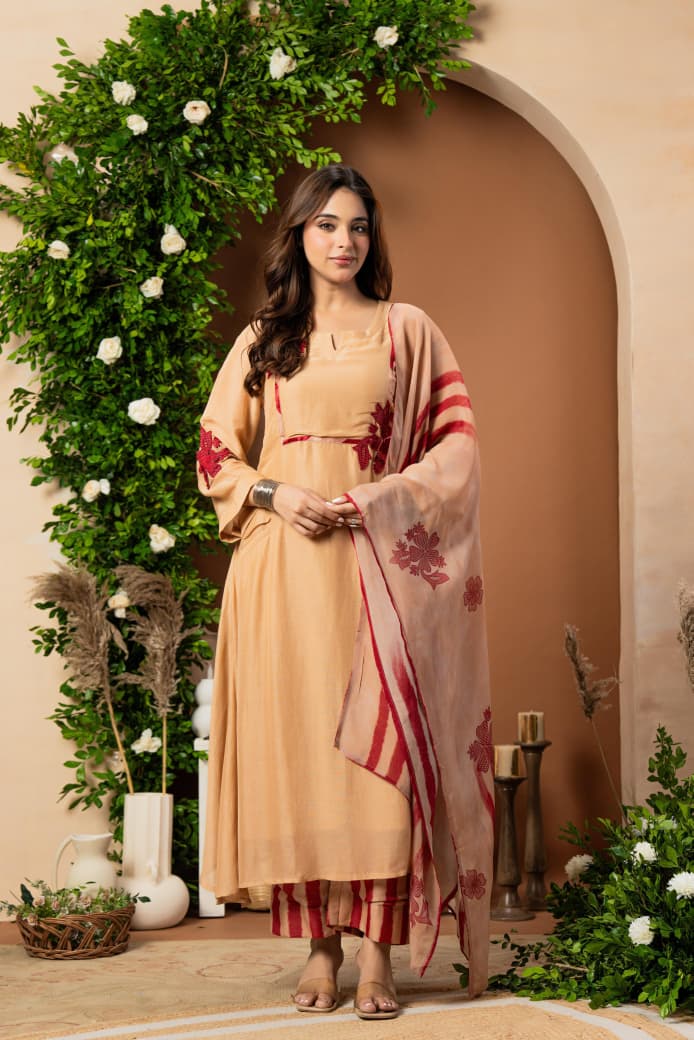 The Artisanal Linen Embroidered Suit Set