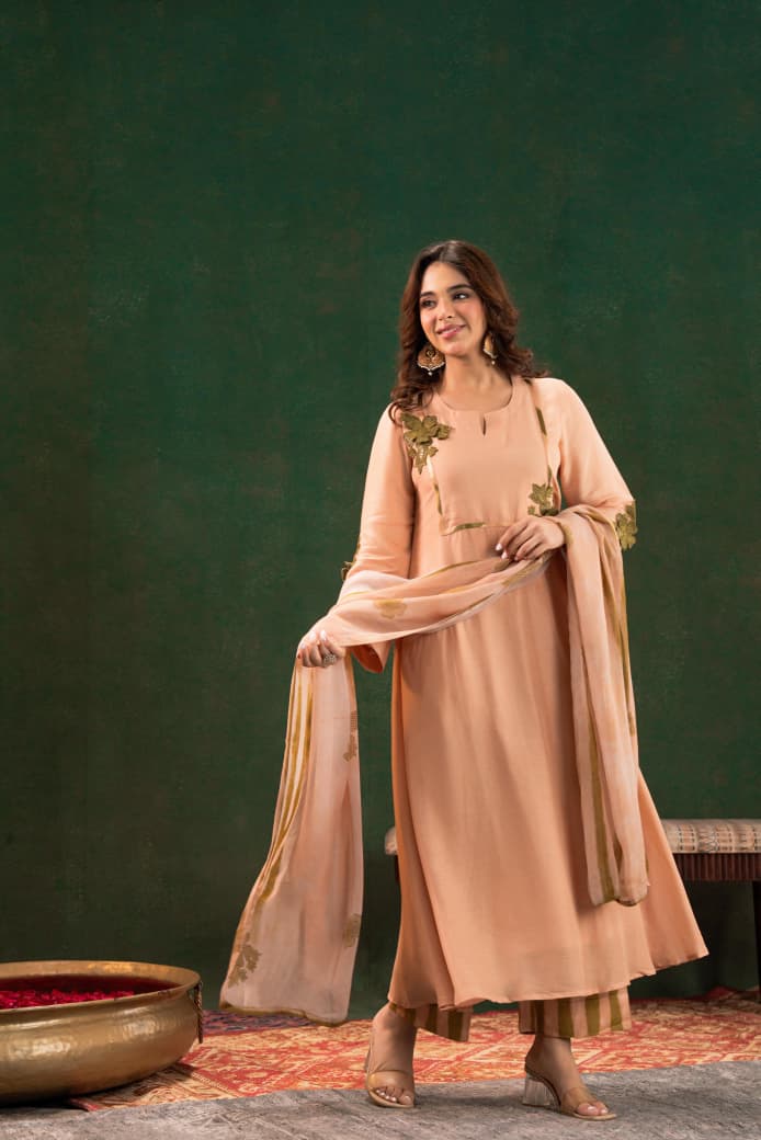 The Artisanal Linen Embroidered Suit Set