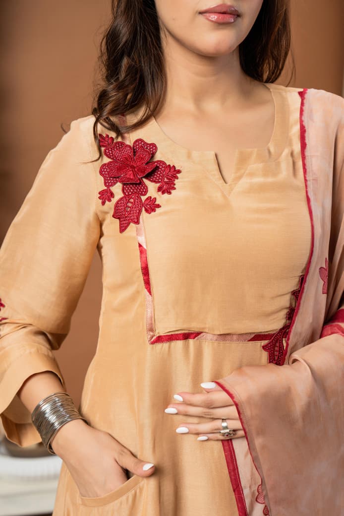 The Artisanal Linen Embroidered Suit Set