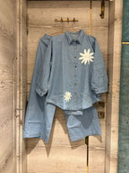 Whimsical Denim Shirt & Pant Set