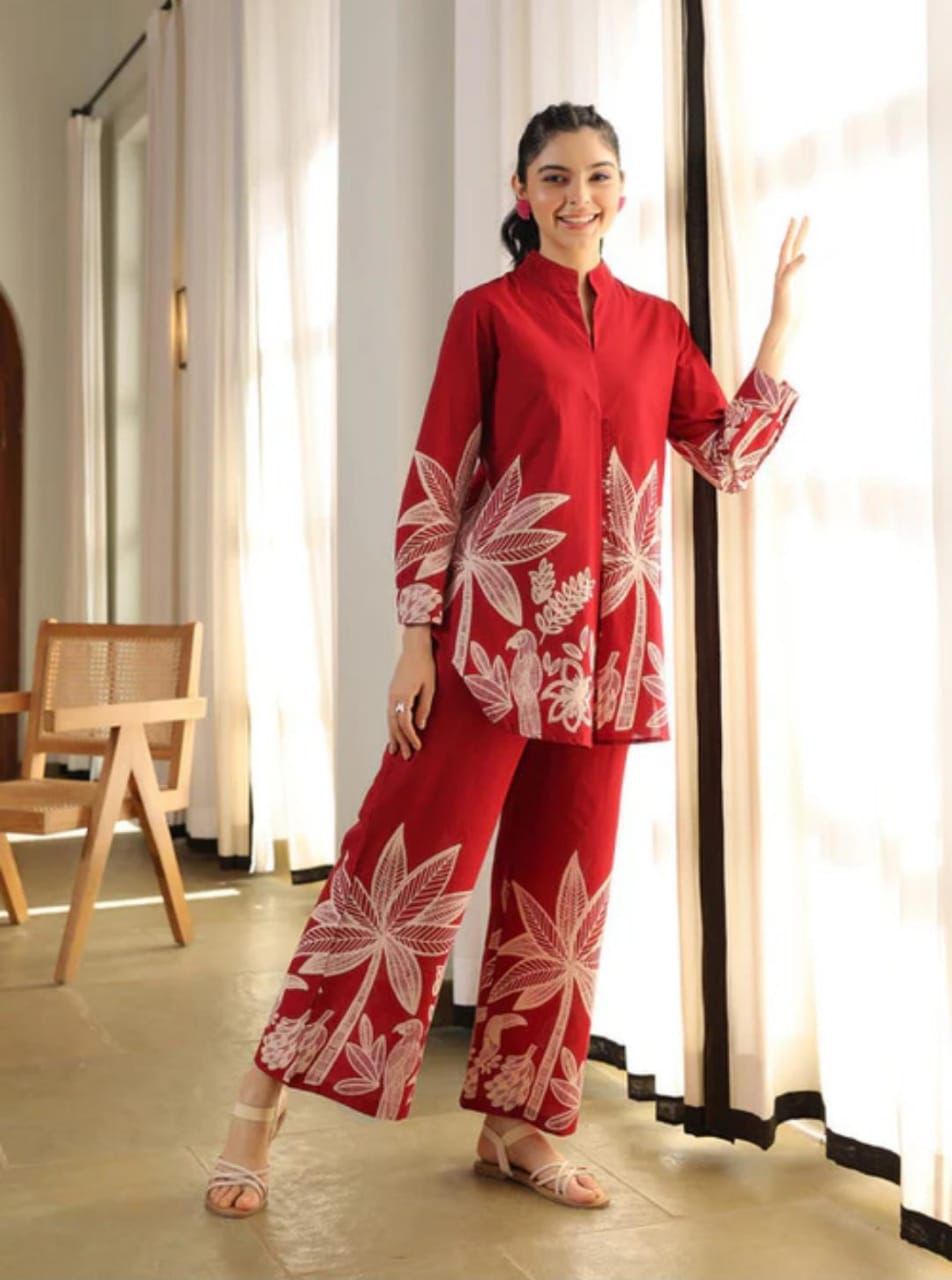 Monochrome Palm Breeze Co-ord Set