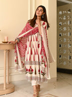 The Crimson Lahariya Cotton Suit