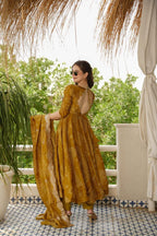 The Golden Hour Bandhani Print Anarkali Set