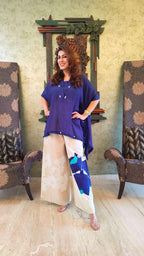 Fuschia Kaftan Top & Abstract Print Cotton Co-ord Set