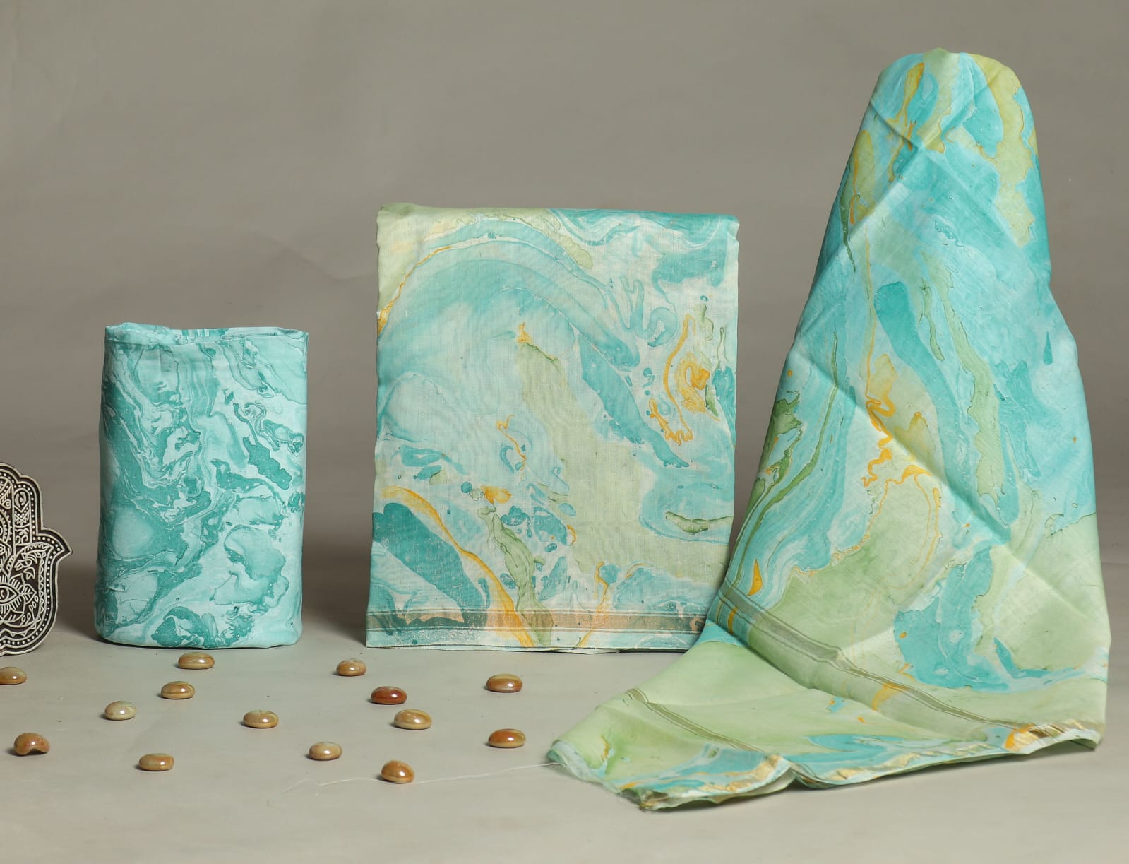 Marble Mist Chanderi Suit Set