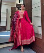 Vibrant Silk Elegance" Anarkali Suit