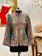 Noor Kalamkani Heritage Jacket – Emerald Edition