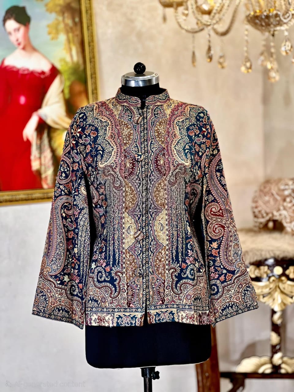 Noor Kalamkani Heritage Jacket – Emerald Edition