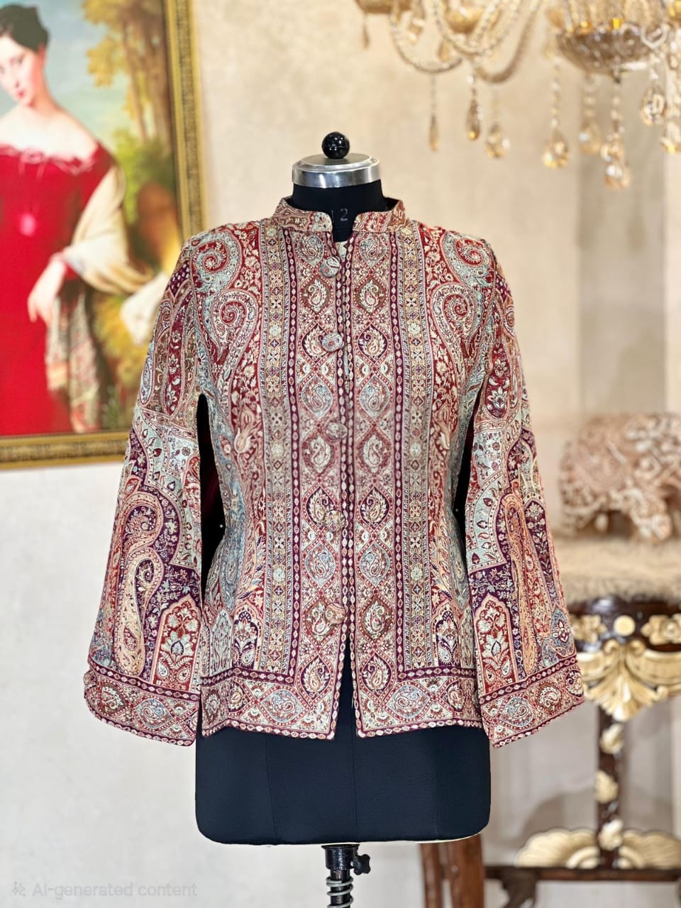 Noor Kalamkani Heritage Jacket – Ruby Classic