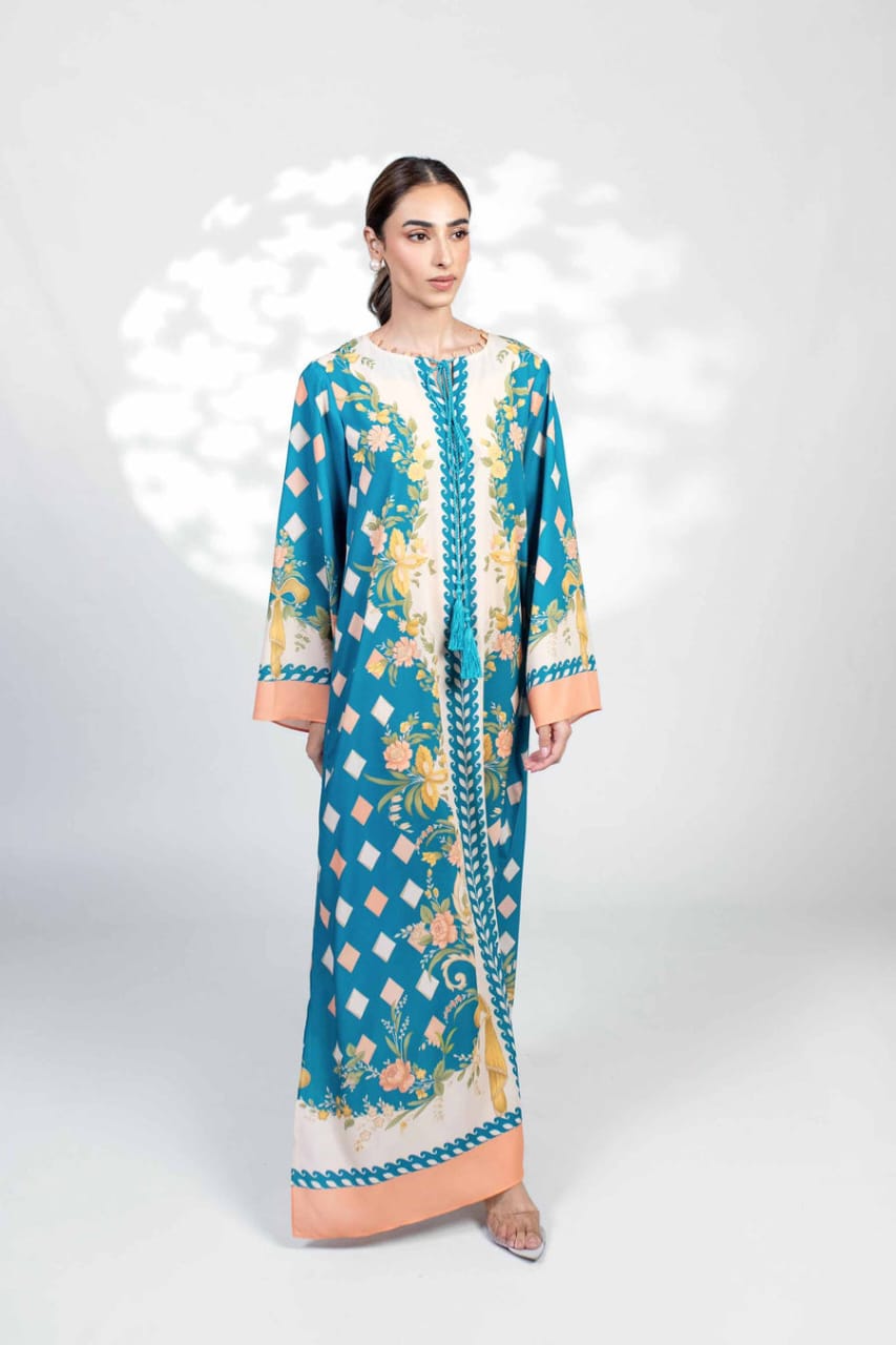 Nayab Azure Blossom Long Tunic