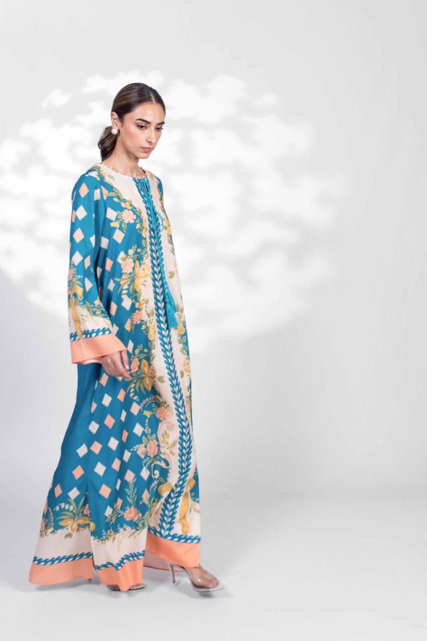 Nayab Azure Blossom Long Tunic