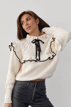 Amora Ruffle Knit Sweater