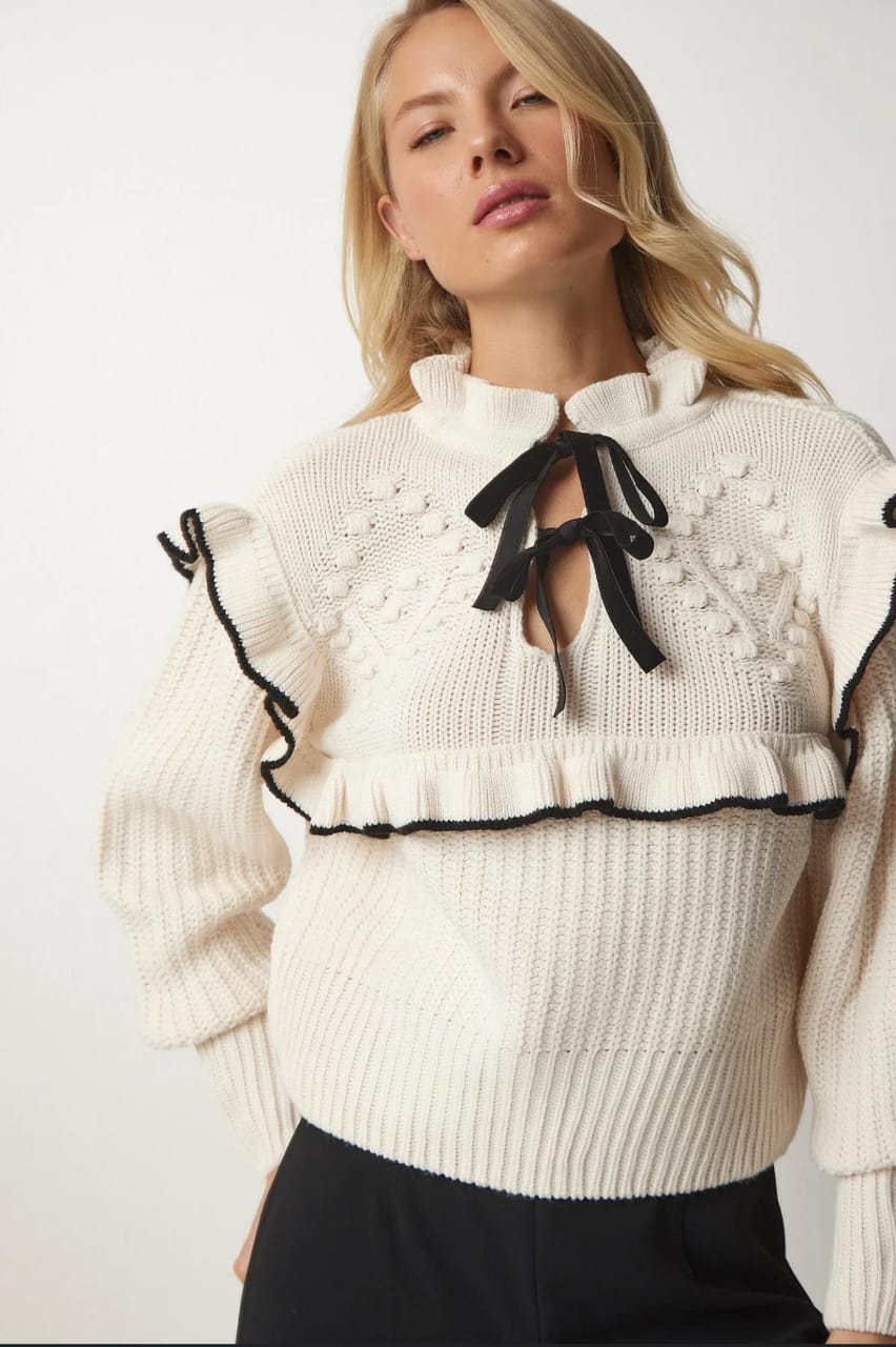 Amora Ruffle Knit Sweater