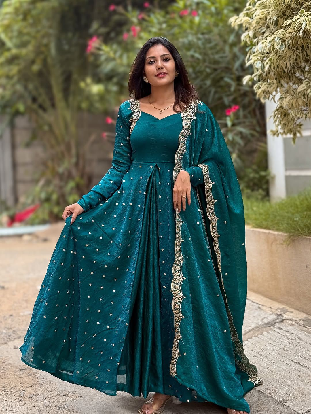 Zareen Shine & Drape Anarkali Ensemble