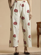 Scalloped Ivory Floral Embroidered cord -sets