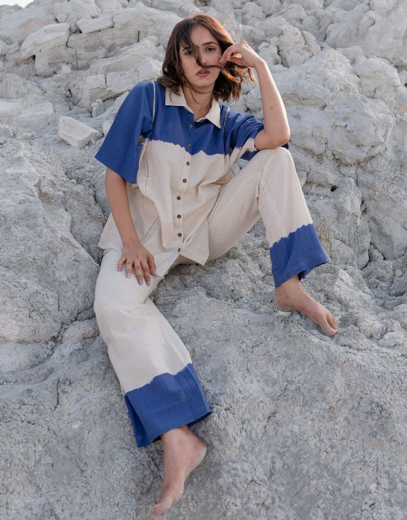 Coastal Chill" Cotton Slub Co-ord Set