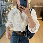 Arbella Cable Knit Shirt Sweater